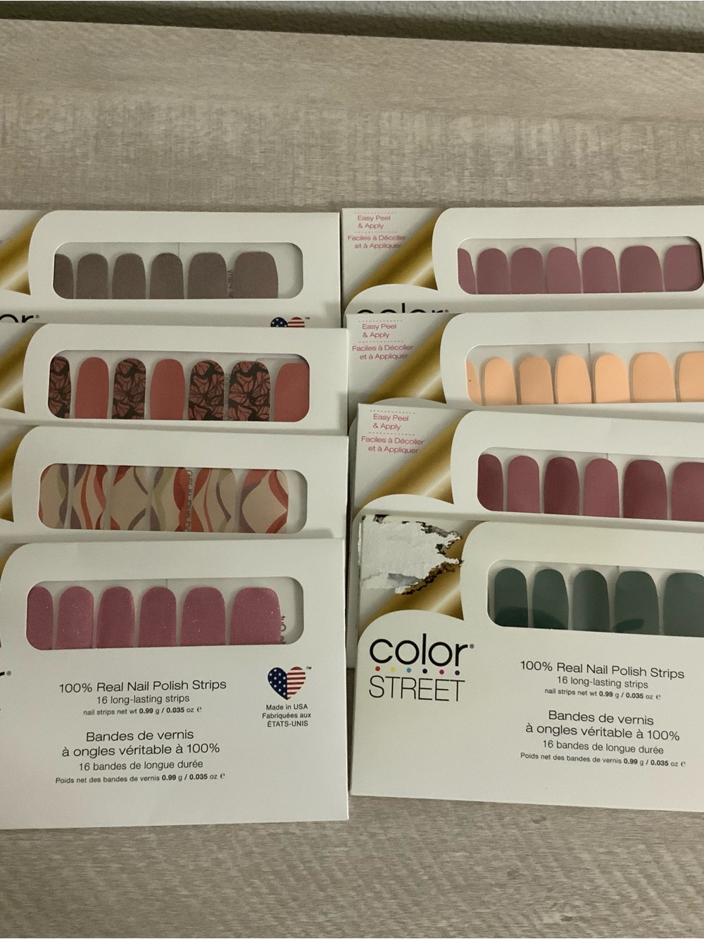 8 sets of Color Street Nail Strips